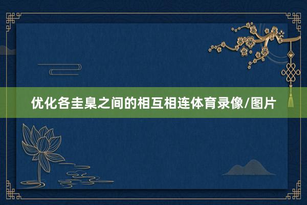 优化各圭臬之间的相互相连体育录像/图片