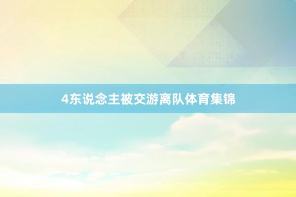 4东说念主被交游离队体育集锦