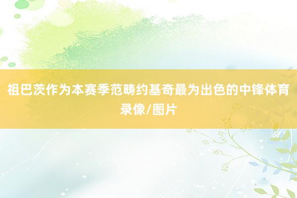 祖巴茨作为本赛季范畴约基奇最为出色的中锋体育录像/图片