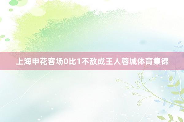 上海申花客场0比1不敌成王人蓉城体育集锦