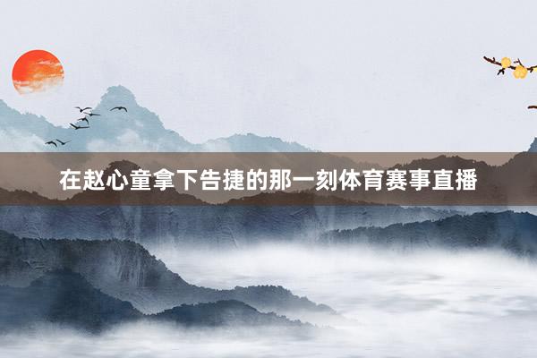 在赵心童拿下告捷的那一刻体育赛事直播