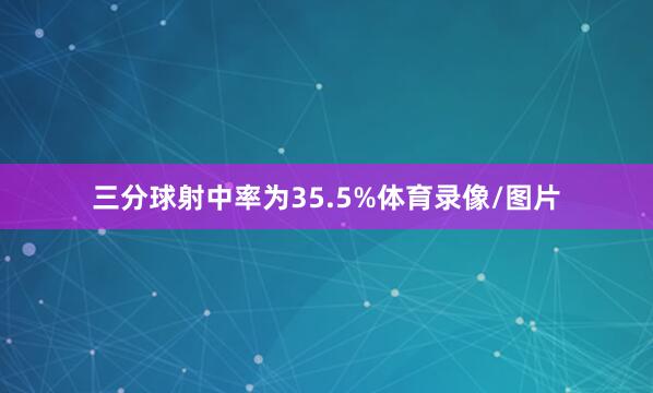 三分球射中率为35.5%体育录像/图片