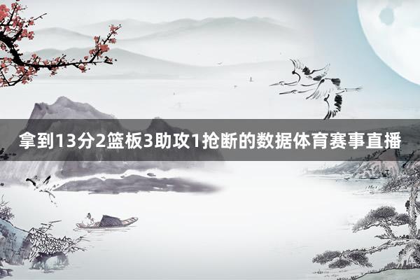 拿到13分2篮板3助攻1抢断的数据体育赛事直播