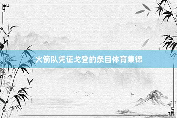 火箭队凭证戈登的条目体育集锦