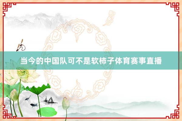 当今的中国队可不是软柿子体育赛事直播