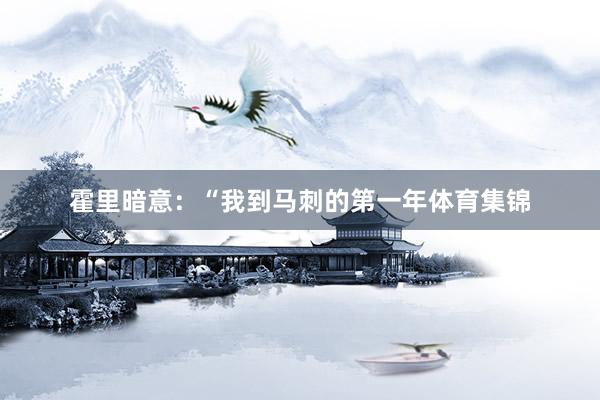 霍里暗意：“我到马刺的第一年体育集锦