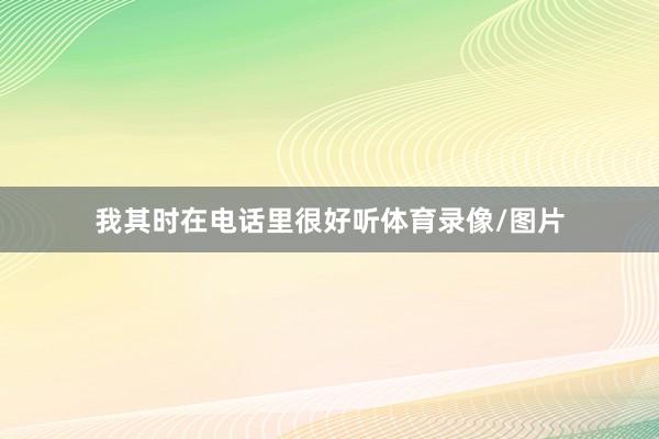 我其时在电话里很好听体育录像/图片