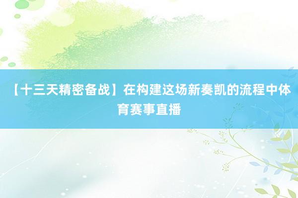 【十三天精密备战】在构建这场新奏凯的流程中体育赛事直播