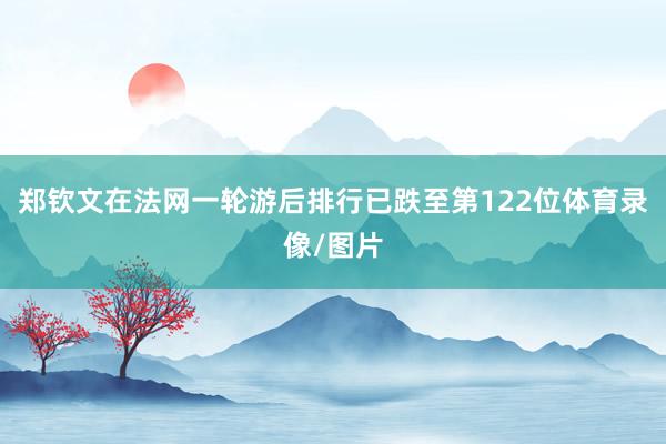 郑钦文在法网一轮游后排行已跌至第122位体育录像/图片